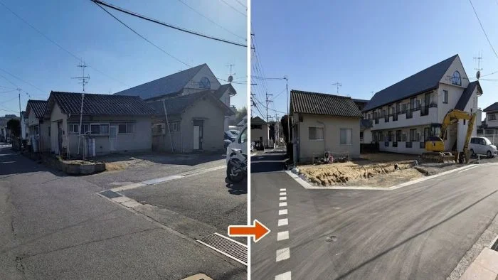 東広島市西条町八本松米満_解体工事ビフォーアフター